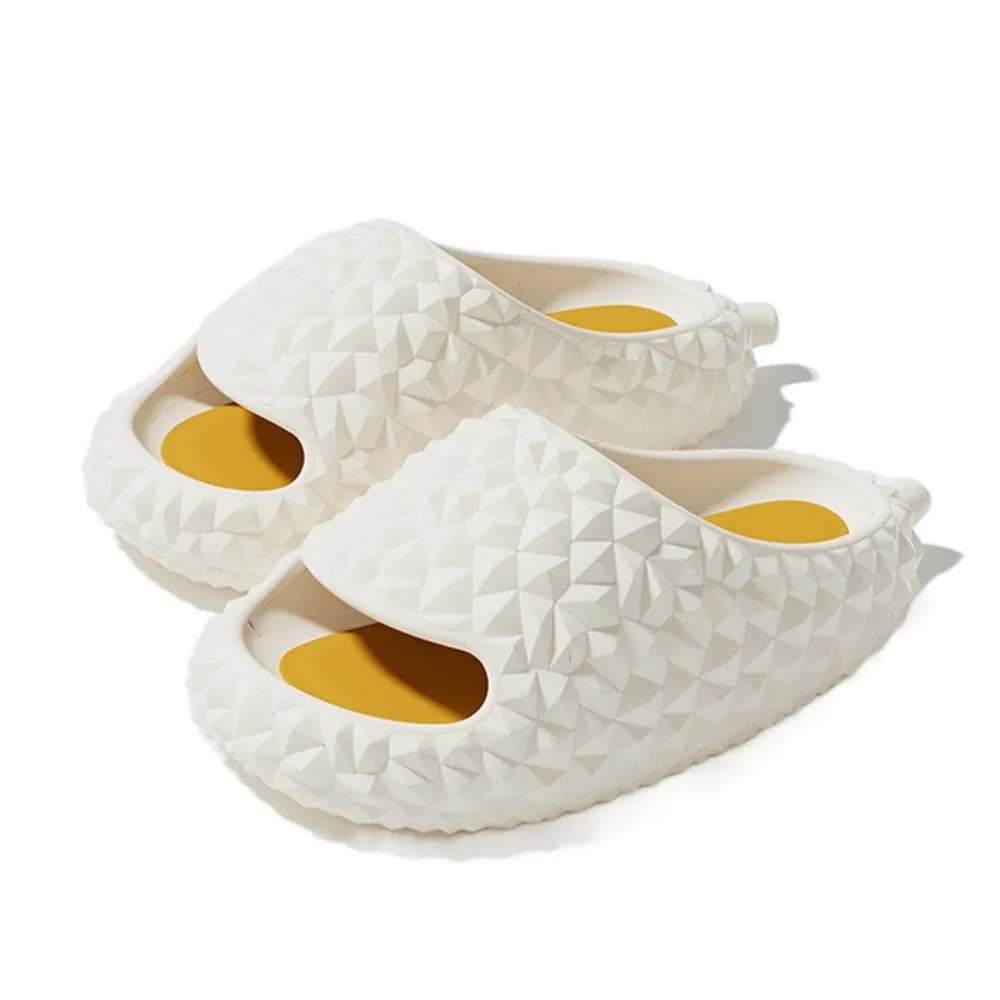 

Милые забавные креативные тапочки из дуриана, мягкие тапочки на толстой подошве, женские и мужские нескользящие пляжные туфли, сандалии на плоской подошве, летние