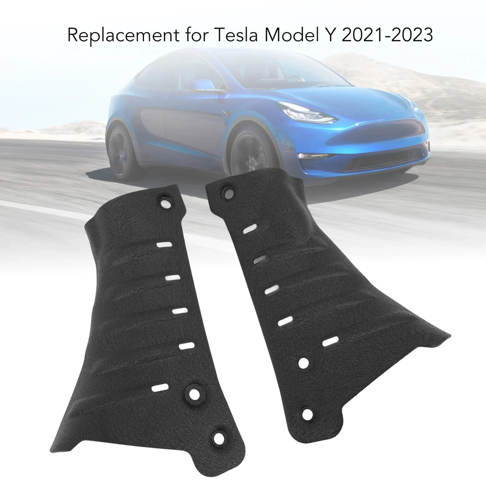 1 Pair Coolant Pipe Guard Impact Protection Aluminium Alloy Condenser Tube Protector Plate Replacement for Tesla Model Y 21‑23