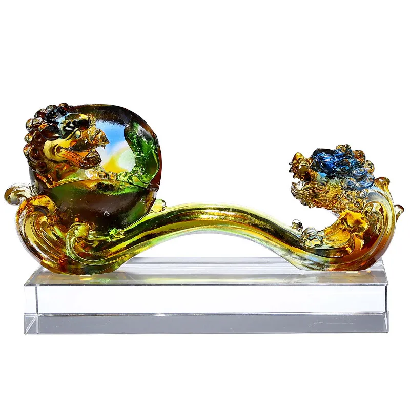 

High-end ancient glazed Ruyi ornament Chinese living room entrance office decoration