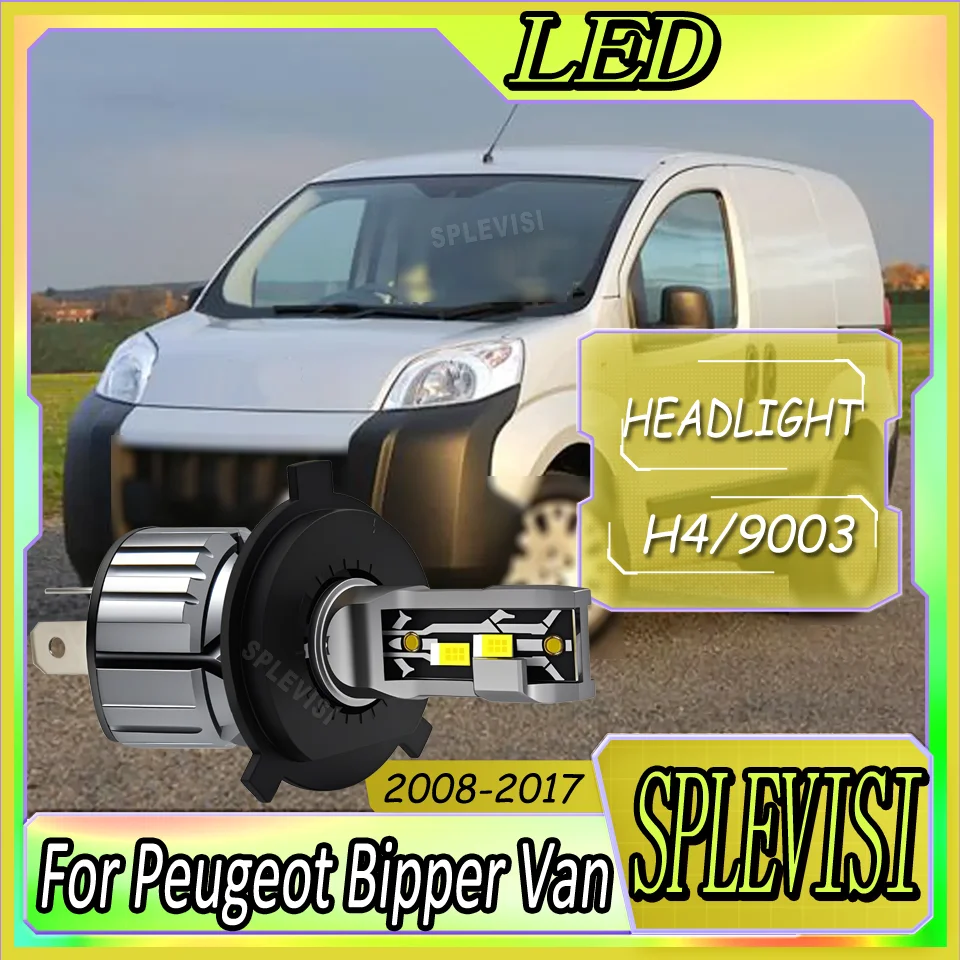 Clearer Visibility at Night Smooth and Stable Lighting LED Headlight For Peugeot Bipper Van 2008-2017 2009 2010 2011 2012 2013