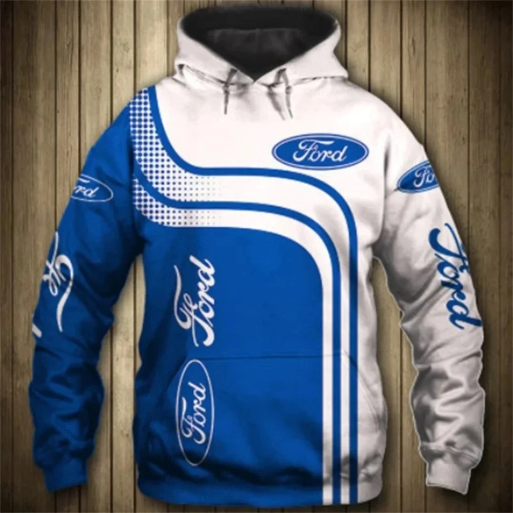 Novaoknak e outono impressão digital 3d ford logotipo do carro bluza z kapturem moda casual harajuku alta jakość zip najwyższy jaqu