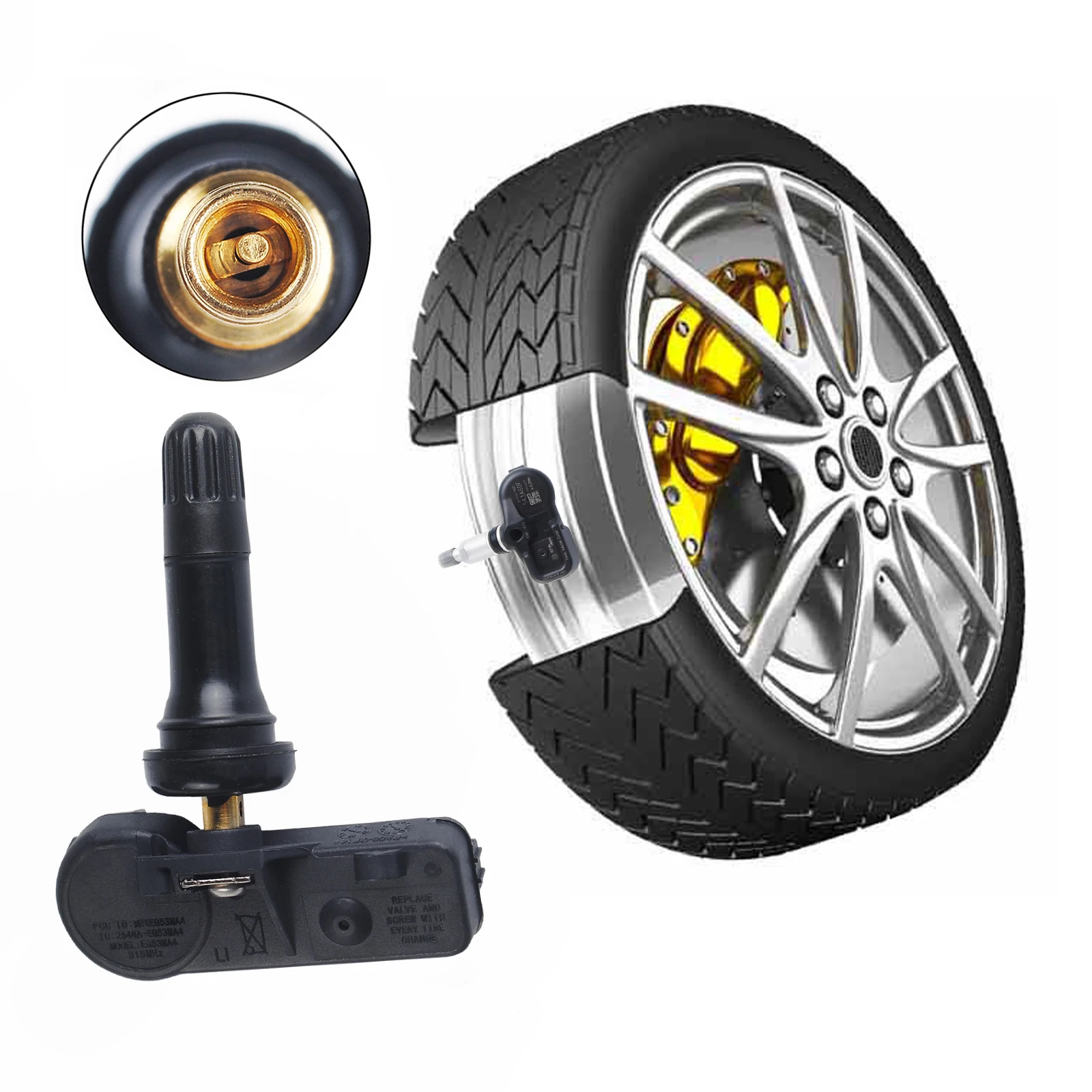 

56029479AB is used At 315MHz, 433MHz Using 56029481AB TPMS Tire Pressure Monitoring System Auto Matching OE Replacement