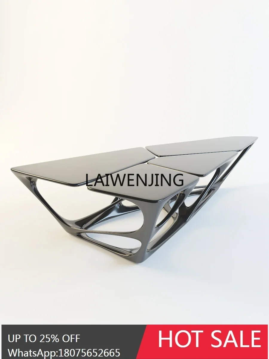 MJY FRP special-shaped hollow coffee table tree root tea table triangular polygon