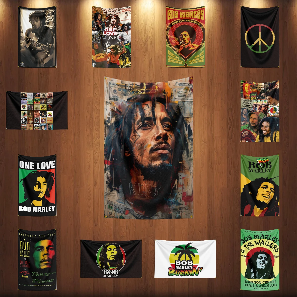 3x5 Ft Reggae Bob Marleys Singer Flag Polyester Printed Music Flags for Room Garage Decor