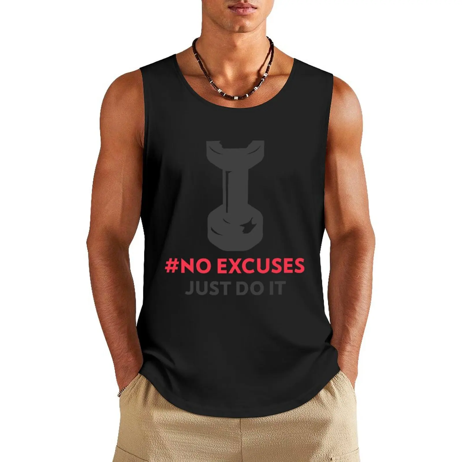 No Excuses Tank Top gym clothes man fitness Men gym sportswear sexy clothes men t-shirt for man