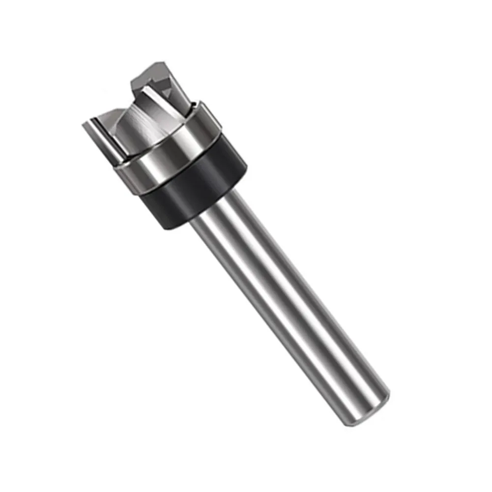 3 Flute Spiral Straight Router Bit 1/4 Inch Shank With Top Bearing For Woodworking Edge Trimming And Acrylic Milling Tasks