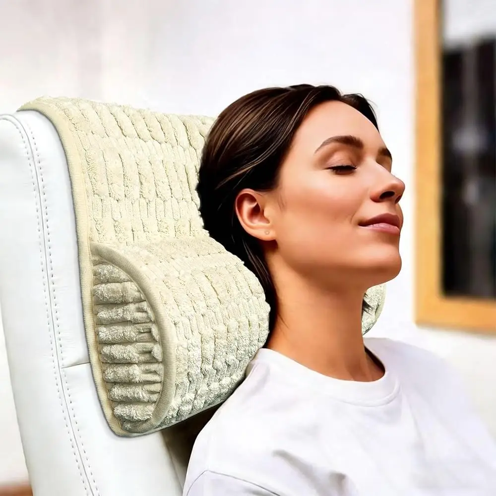 

Подушка для шеи из пены с эффектом памяти для снятия боли и поддержки шейного отдела позвоночника - Эргономичная подушка для офисного кресла, автомобиля, кресла-реклайнера