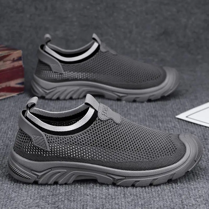 Heren Zomer Holle Ademende Zachte Zolen Mesh Schoenen Heren Originele Comfort Lichtgewicht Casual Schoenen Outdoor Sport Mesh Schoenen