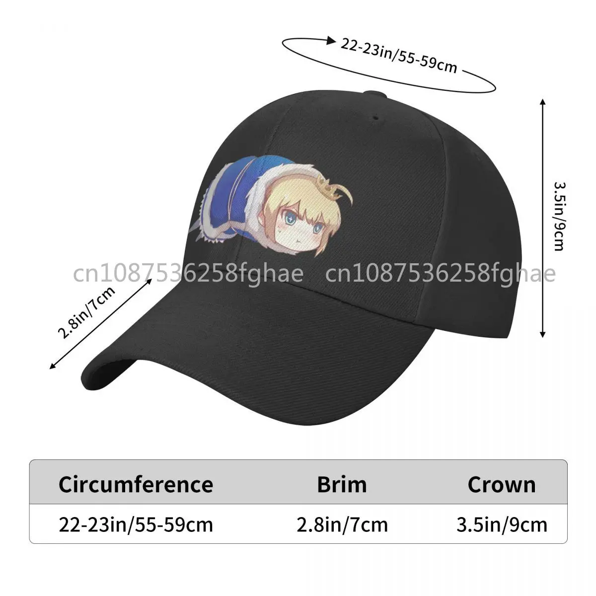 Fate Stay Night Saber Baseball Cap For Men Cotton Hats Adjustable Hat Fashion Casual Cap Truck Driver Hat