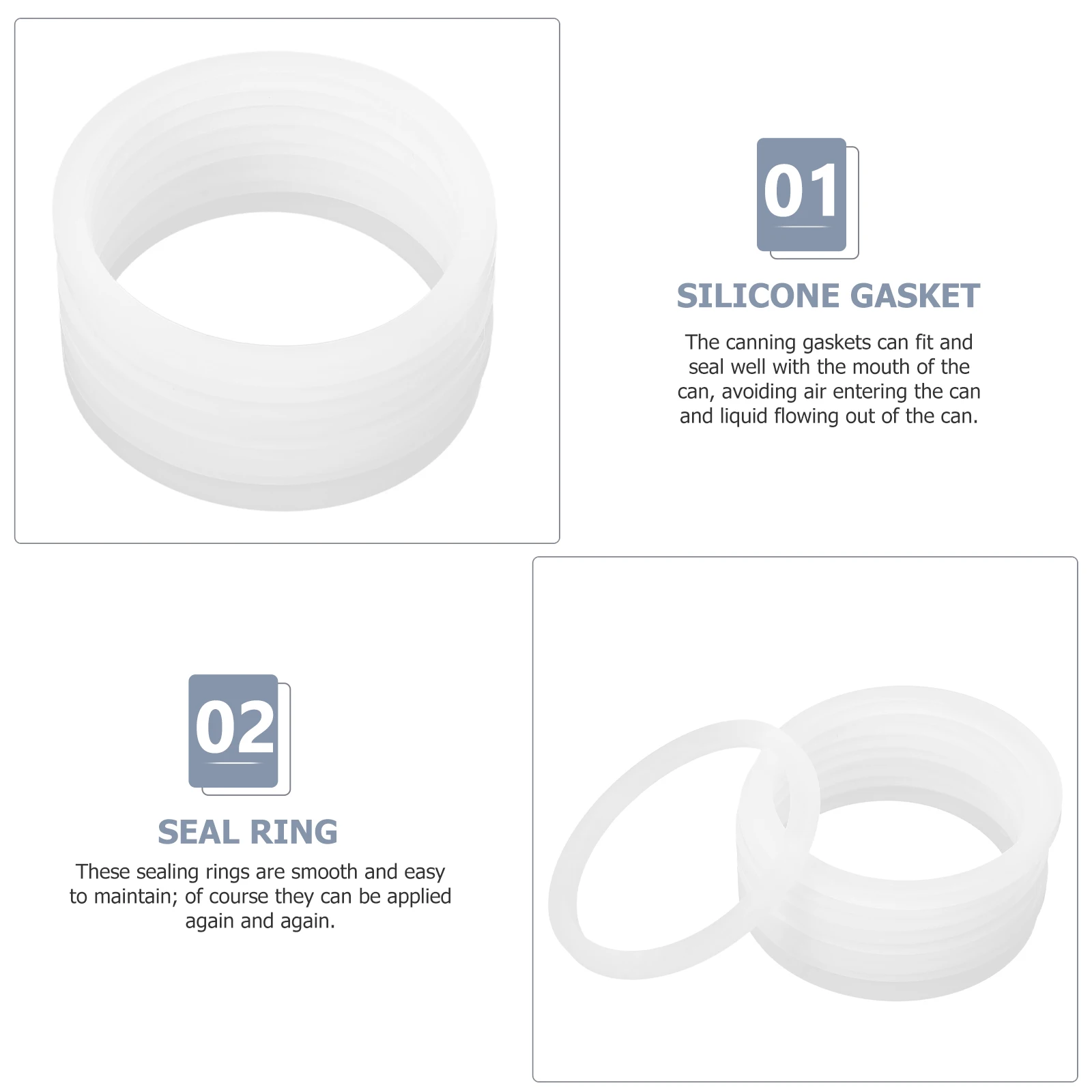 

20Pcs Silicone Jar Sealing Rings Replacement Gaskets Wide Mouth Mason Jar Lids Leakproof Storage Seal Silicone Gaskets for Jars