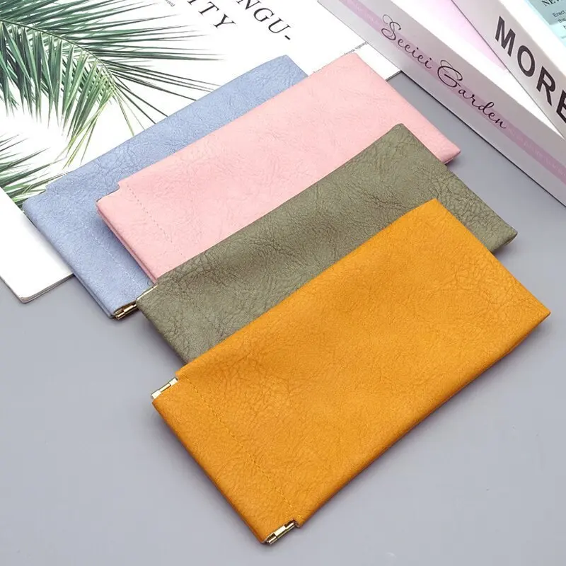 Glasses Bag Sunglasses MEN'S AND WOMEN'S Storage Set Elastic Plate Mouth Automatic Closing Glasses Storage Bag 썸네일 2