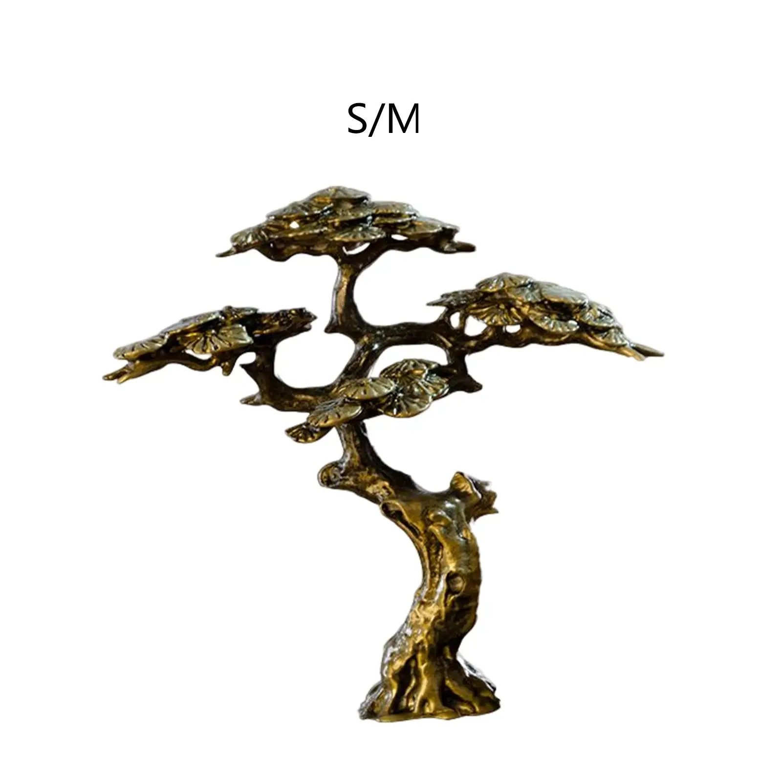 Realistic Tree Statues Miniature Landscape Metal Decoration Garden Figurines for Home Living Room Decor
