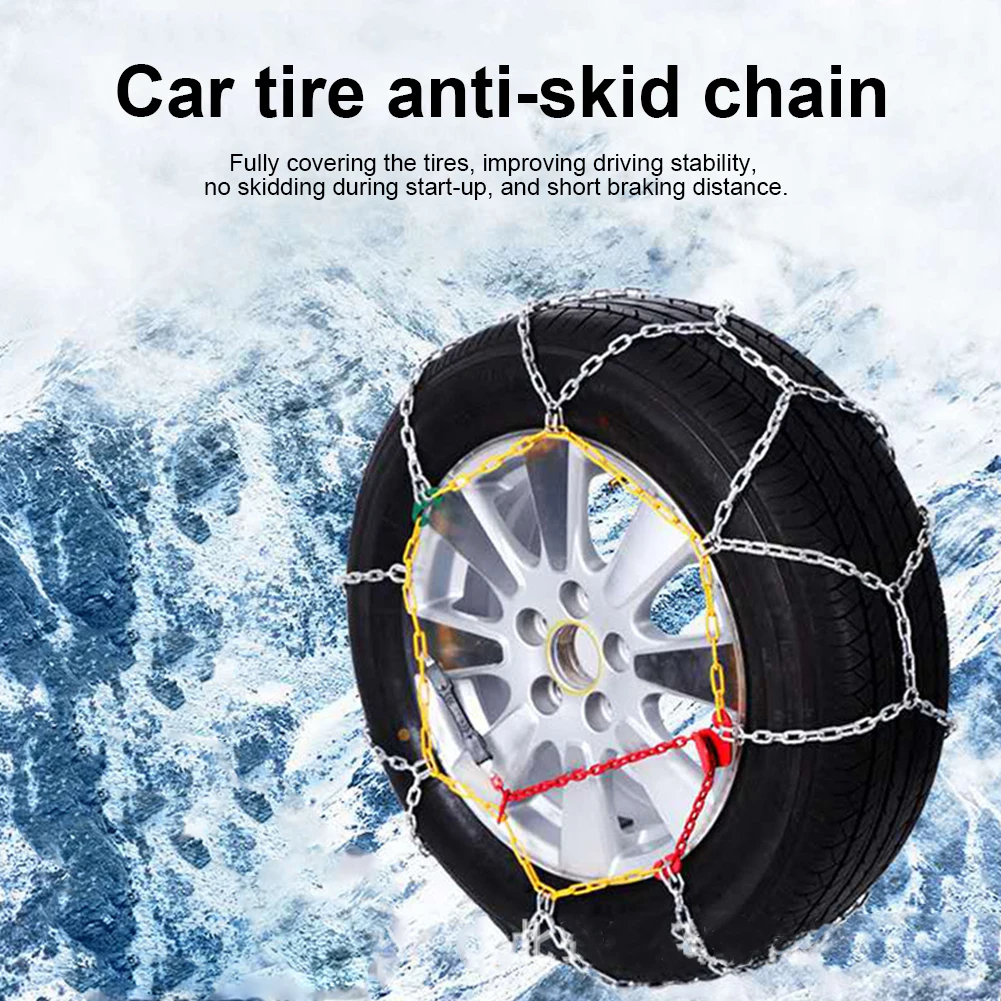 Snow Chains Anti-Skid Portable Snow Tire Chains Universal Winter Vehicles Wheel Chain for Passenger Cars Pick-Ups