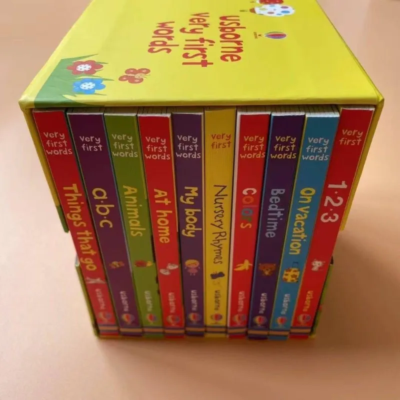 10-Bücher Usborne English Cardboard Very First Words Enlightenment Kinderbücher