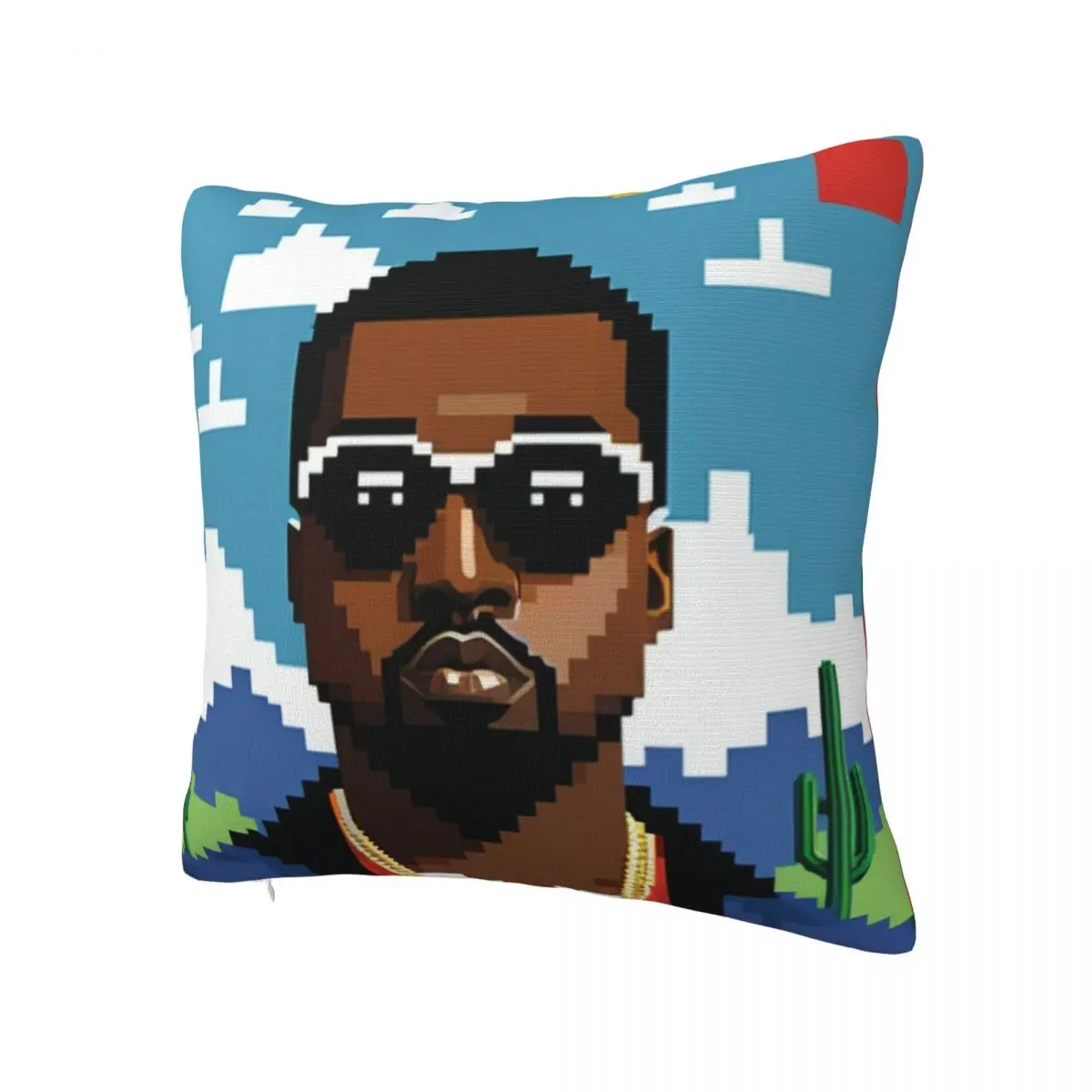 YE PIXEL Kanye West Pillowcase Double-sided Printing Polyester Cushion Cover Throw Pillow Case Cover Home Zipper 45X45cm