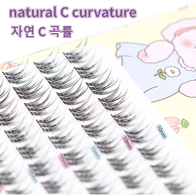 Dream Deer New Upgrade 110 Clusters Fishtail Eyelashes 10 Rows Large Capacity 0.07mm Ccurl Natural Cluster Eyelashes Make Up