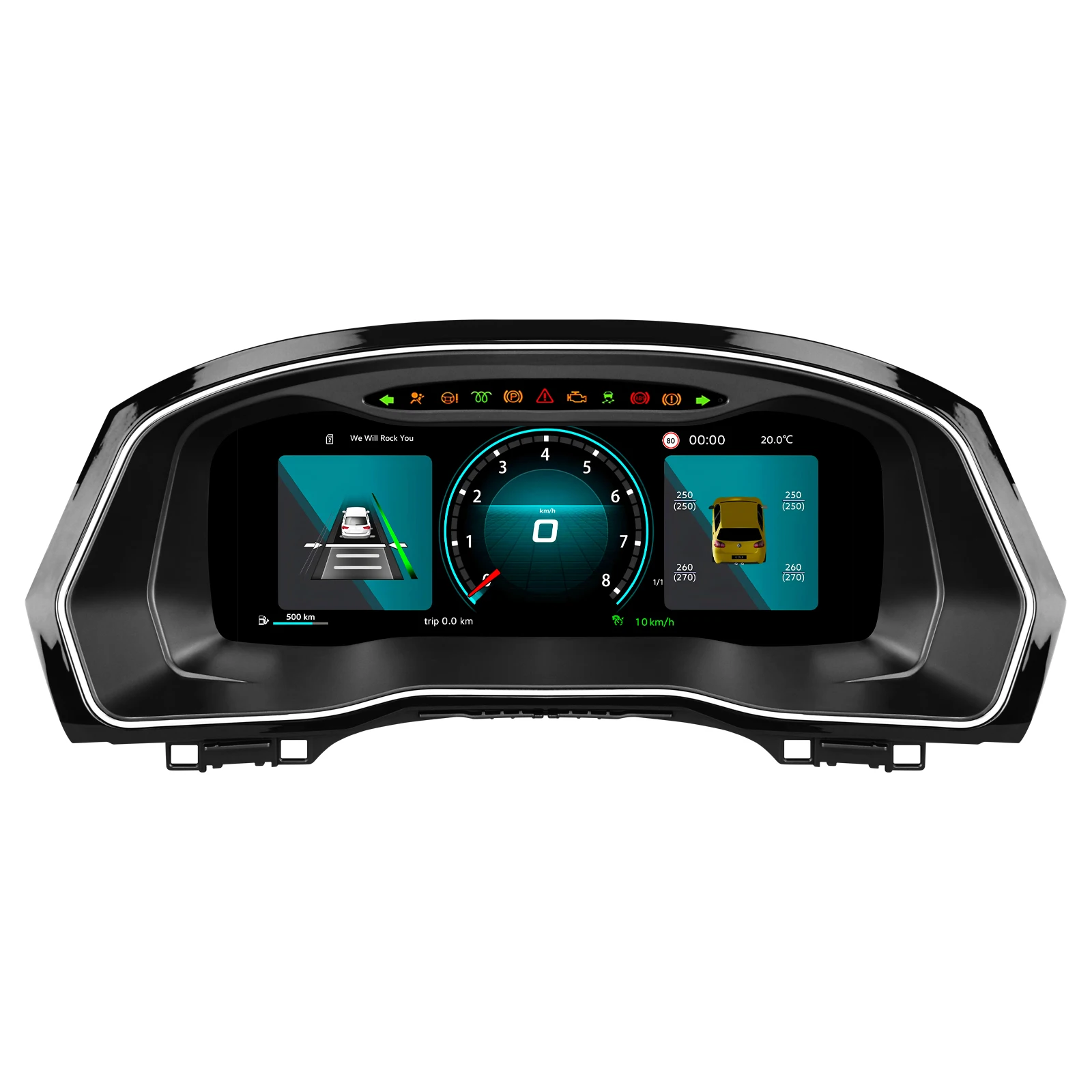 Hizpo Écran LCD numérique de tableau de bord de 12,3 pouces pour Volkswagen Plateforme MQB Arteon 2017-2023 Passat B8 (Limousine, Variant, Alltrack) 2015-2023 – Modifiez votre autoradio, votre panneau d'instruments, votre cockpit, votre affichage d'instruments, votre compteur de vitesse