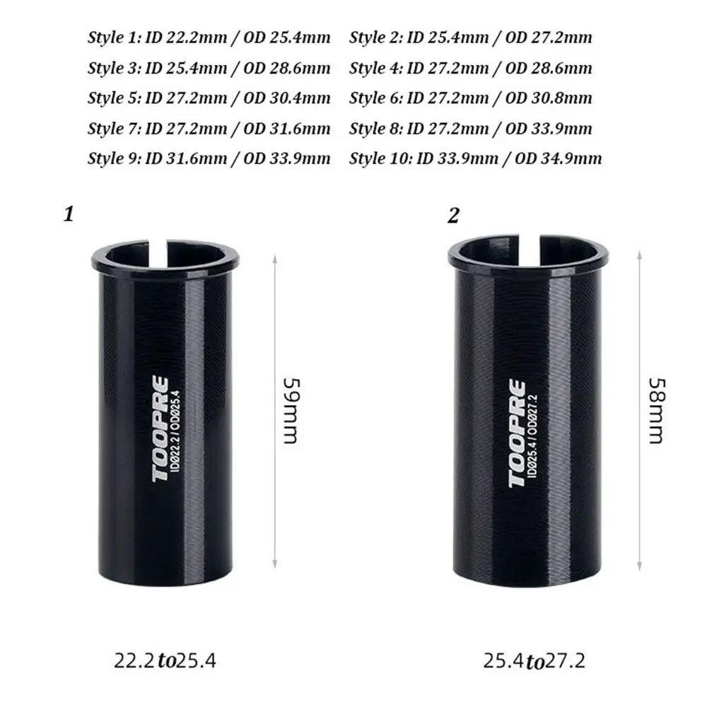 Aluminum Alloy Bicycle Seatpost Sleeve Convert Seat Post Tube Conversion Adapter Road Bike Accessories22.2/25.4/27.2/28.6/31.6mm