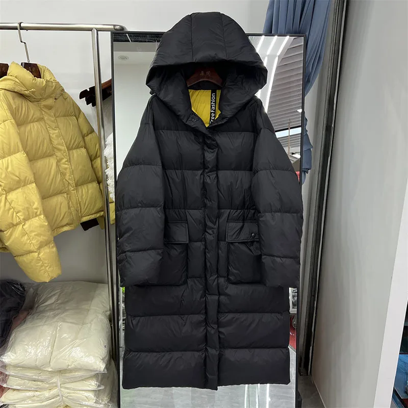 

Fashion Thickness Puffer Coat Women Oversize Winter White Duck Down Jacket Ladies Puffy Warm Snow Parkas Female Outwear