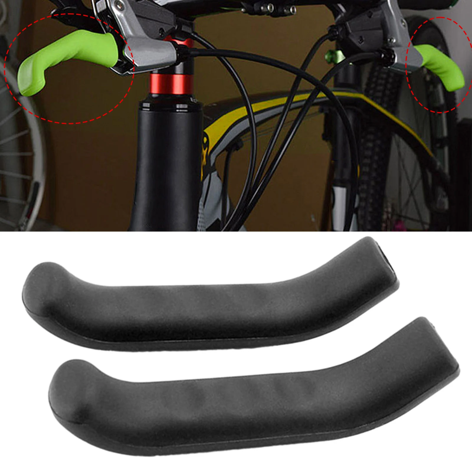 Brand New Brake Lever Covers Brake Lever Covers Pink Purple Red TPR White Yellow 1 Pair 7.5*1.7*1.2cm Black Blue