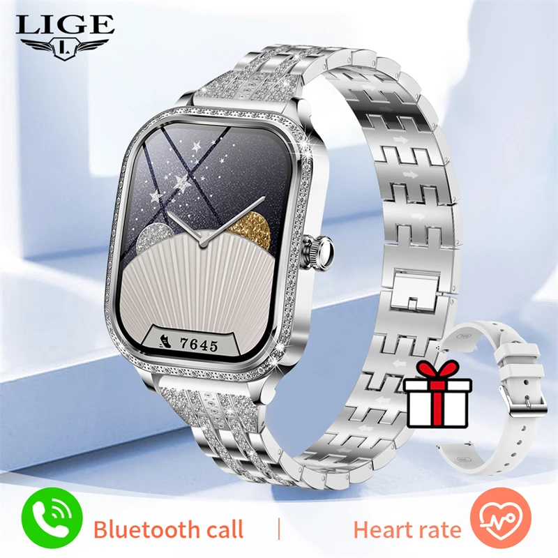 LIGE New Smart Watch Women Fashion Sports Smart Bracelet Watches Bluetooth Call Health Monitor IP68 Waterproof Smartwatch Mujer