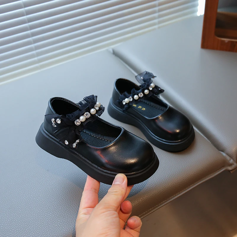 

Girls' Leather Shoes 2025 Spring Autumn New Mary Jane Soft Sole Student Single Shoes Little Princess Girl Children kids loafers
