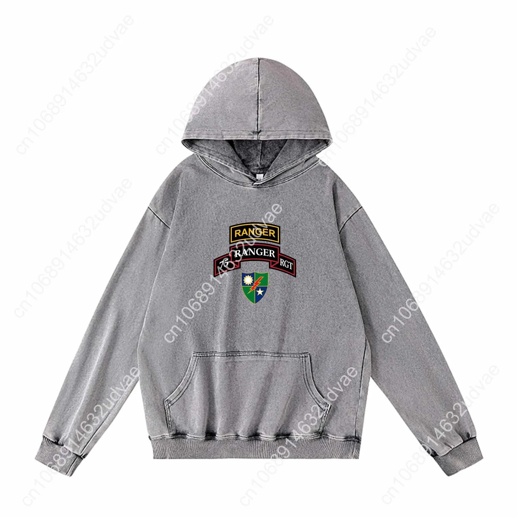 Leger 75e Ranger rgt Hoodies Retro Sweatshirt met capuchon Man Vrouw Tiener Vintage Pullover Sweatshirt met op maat gemaakte tops