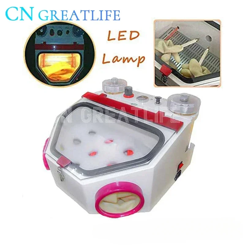 GreatLife Dent Twin-Pen Sandblaster Dental Air Prophy Polisher Sandblasting Machine Lab Equipment Dental Sandblasting Machine