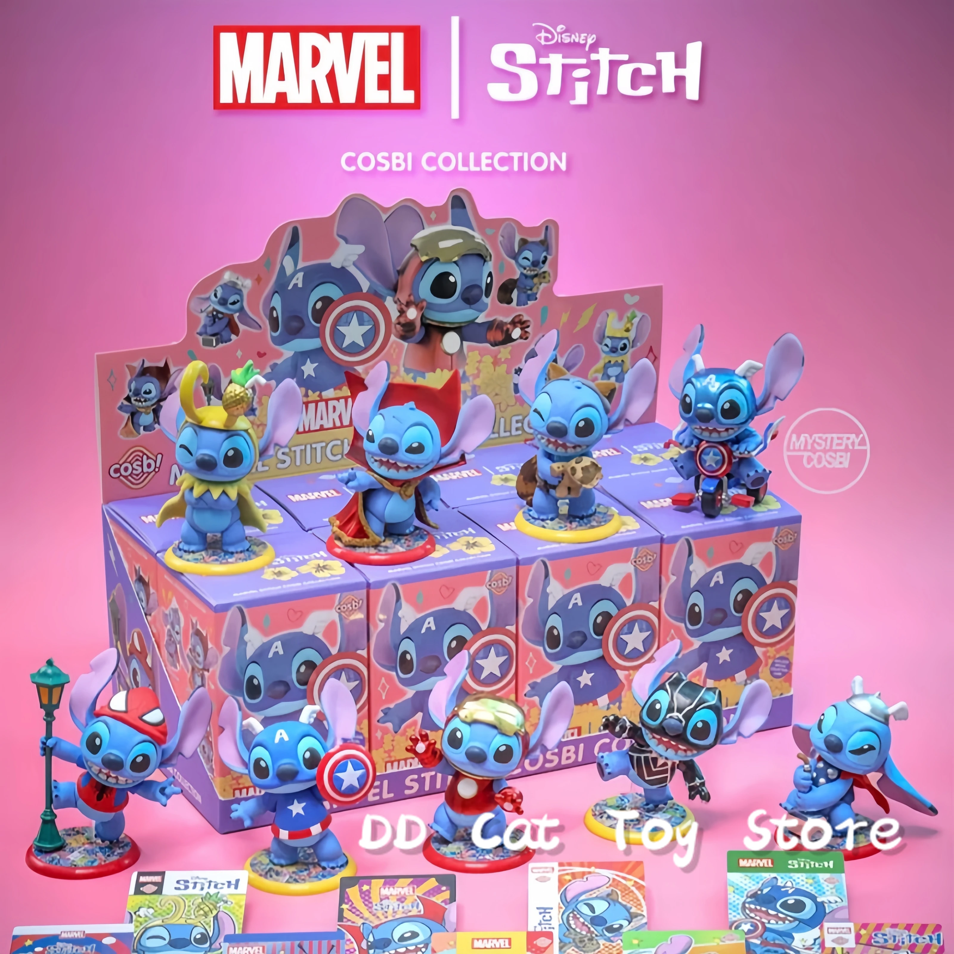 

Новые оригинальные Hottoys Marvel Stitch Cosbi Series слепая коробка Kawaii Stitch экшн-фигурка коробка-сюрприз сумка кулон подарок на день рождения