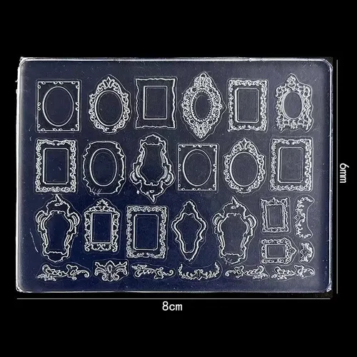 Imagen 2 del producto 1 unidad de suéter de cuero con diamantes, molde acrílico 3D, marco de fotos, uñas artísticas de silicona, plantillas para decoración de uñas DIY, molde para uñas