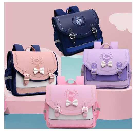 13 inch School  backpacks for girls  s School Bag for boys PU leather Japan style schoolbag for kids 13 Inch school bag