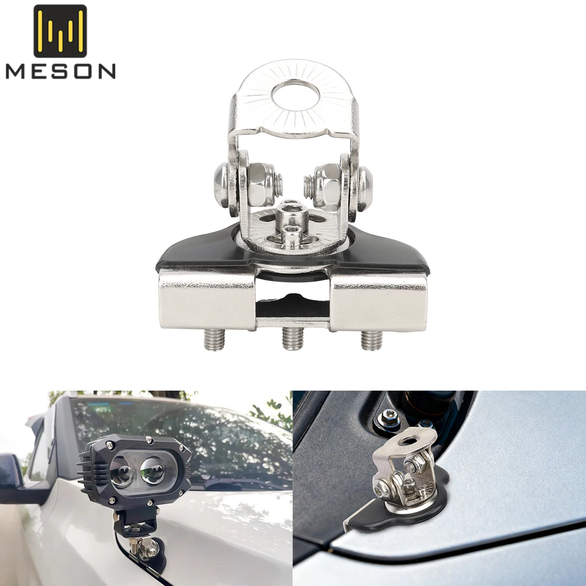 2pcs/set Car Mount Work Light Bracket Clamp Pillar Hood Off Road Led Work Light Bar Holder Off Road 4x4 Accessories Universal
