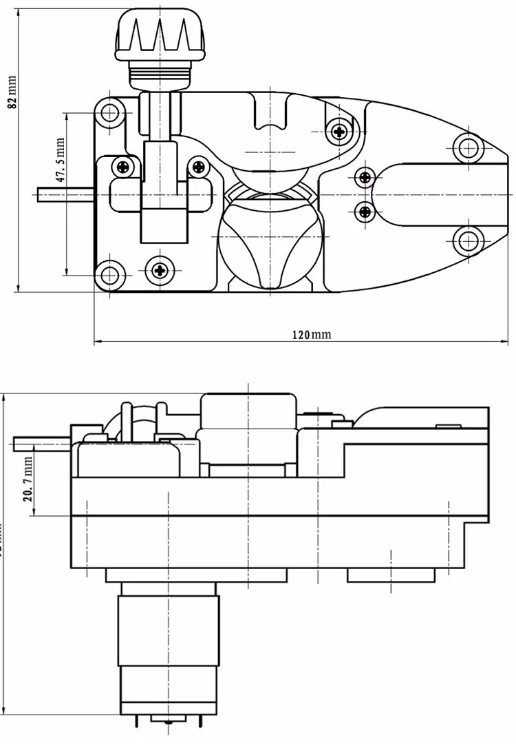 Gas shielded welding/wire feeder DC-12V/24V wire feed motor assembly