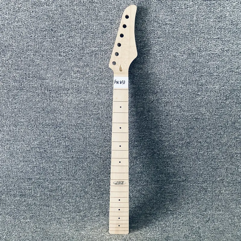 FN831 Custom Order ST Guitar Neck Maple+Maple No Paints Semi Finishing No Frets for Mini Electric Guitar DIY