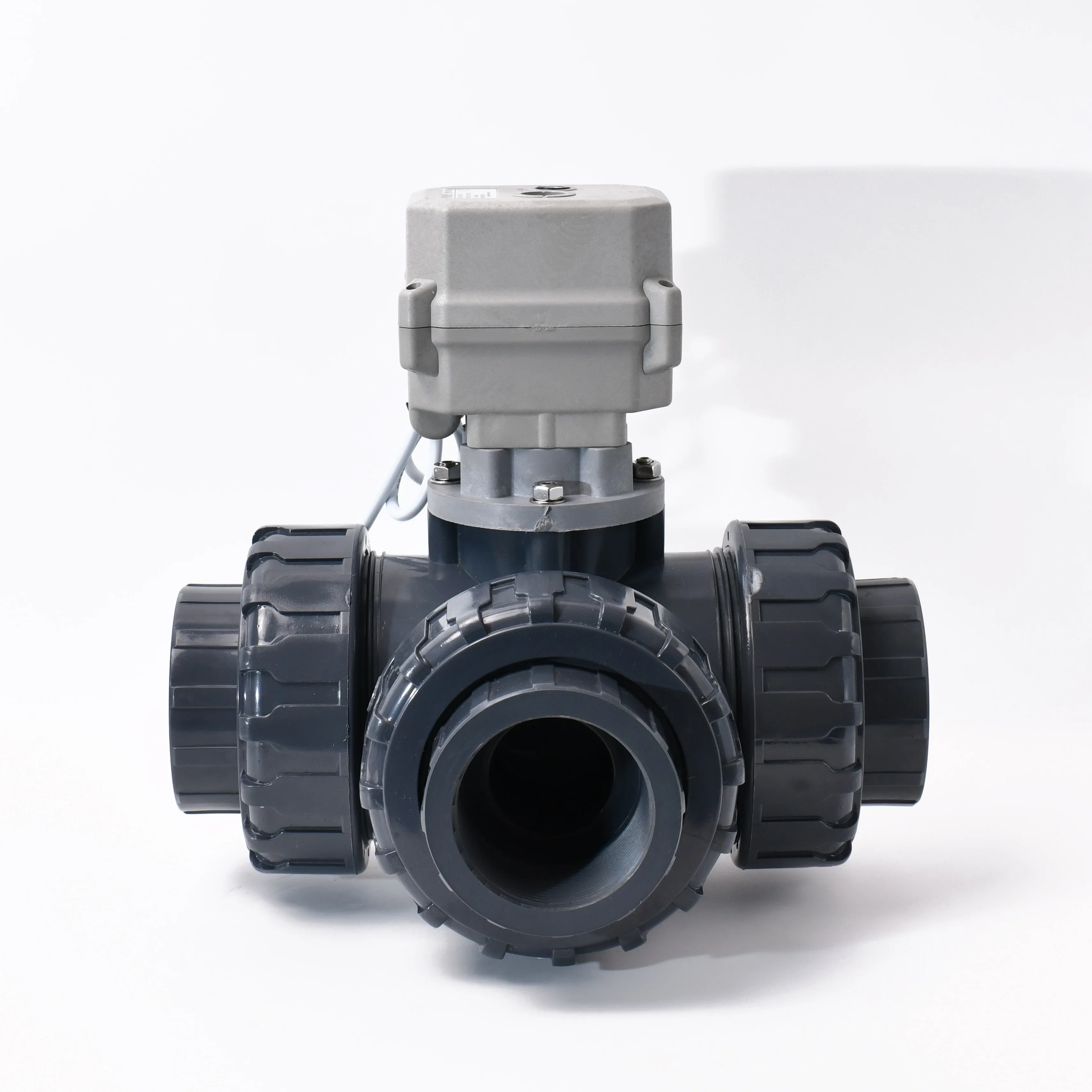 Tonhe 3 way electric DN50 PVC valve 2