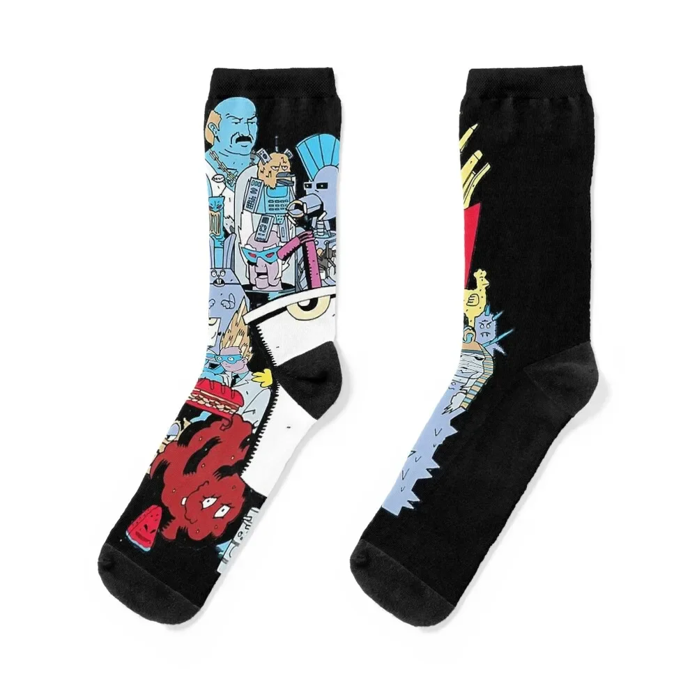 Aqua Teen Hunger Force Socks cartoon winter thermal Soccer Ladies Socks Men's