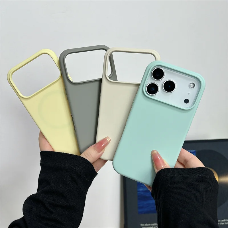 Magnetic Liquid Silicone Case for iPhone 17/17 Air/17 Pro/17 Pro Max For Magsafe Big Camera Hole Shockproof Protective Cover - view 3