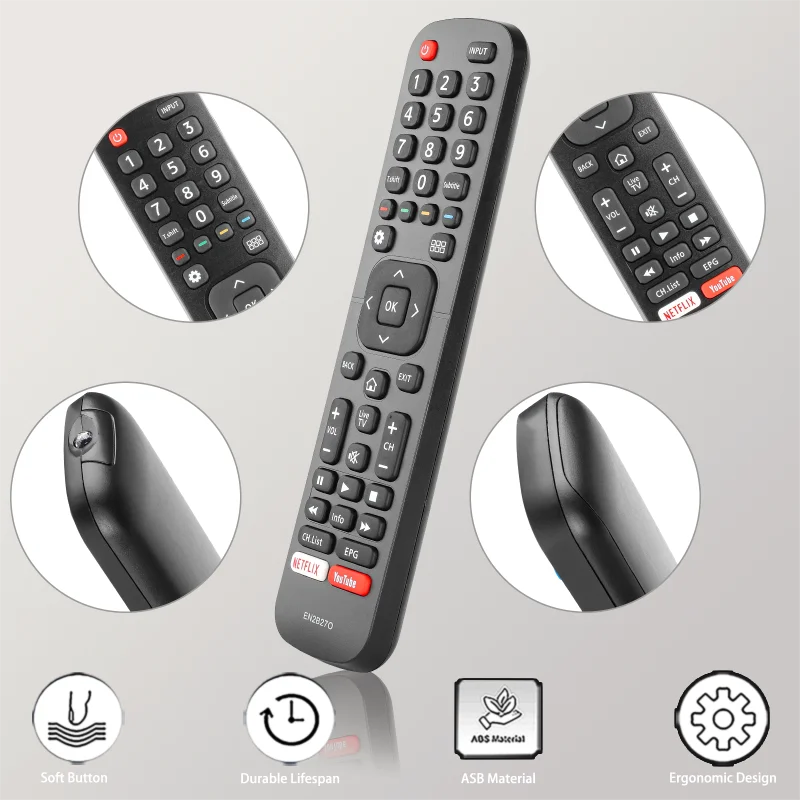 EN2B27O For Hisense Remote Control, For Hisense TV 43N2170PW 32N2170PW 39N2170PW 40N2170PW 49N2170PW 32K3110W 40K3110PW 40K321UW