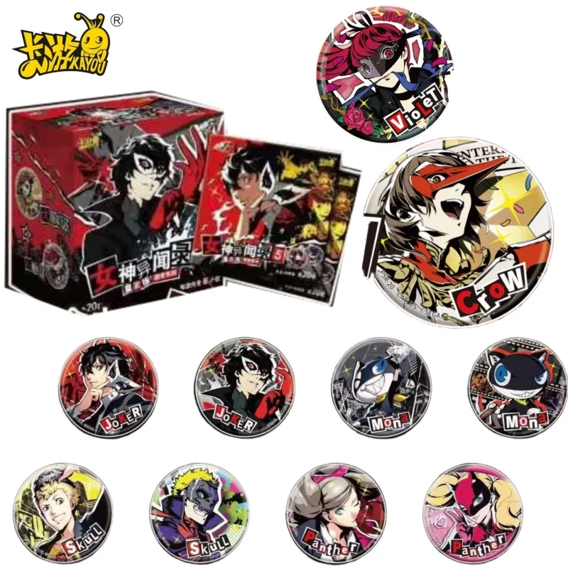 

KAYOU натуральная медаль Persona 5, королевский фантомный цветной бумажный лазерный билет, брошь, март тень, аниме, коллекционная булавка, игрушки, подарки