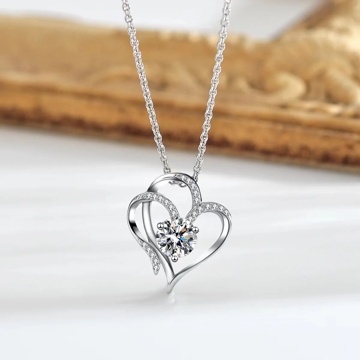 925 Silver Necklace Sparkling Necklace for Woman Men Wedding Engagement Party Fine Jewely Valentine's Day Gift