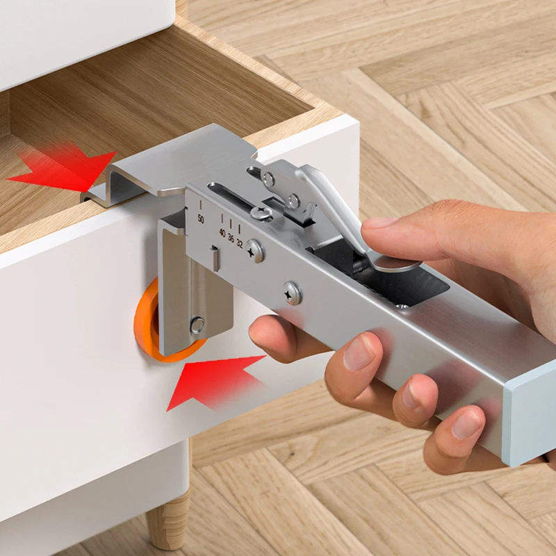 Fast Press Drawer Clamp, Panel Adjustable Telescopic Woodworking Special Installation Panel Auxiliary Fixed Clamp Holder view 2