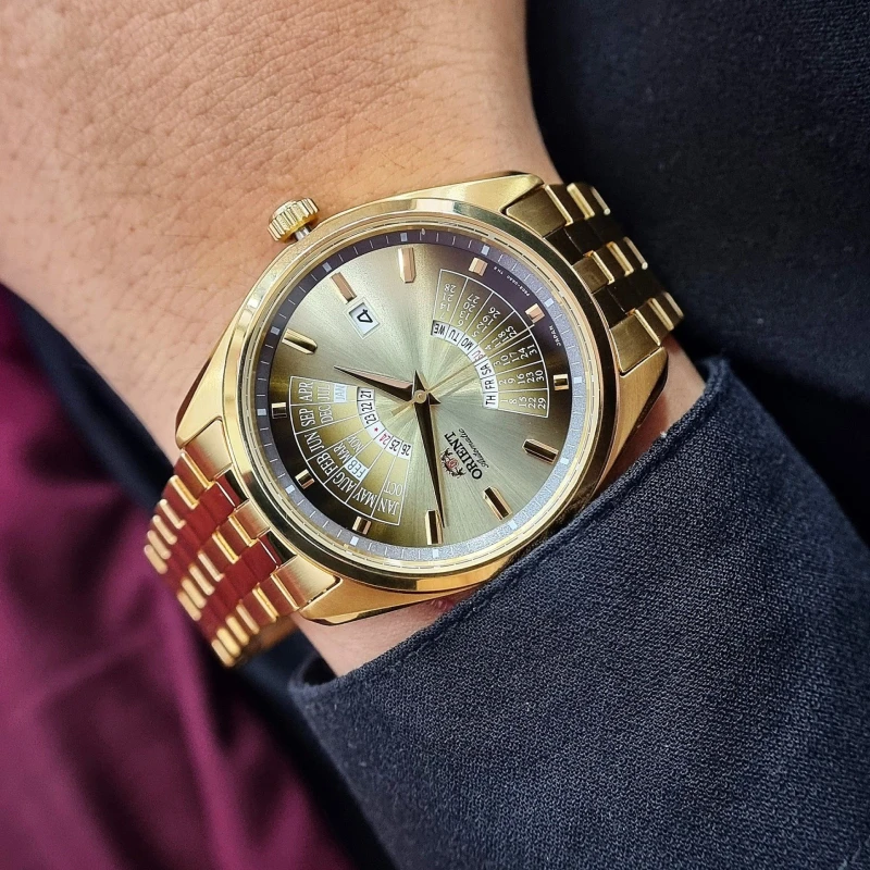 المورق الأصلي ساعة يابانية ساعات آلية أوتوماتيكية ساعة رجالي فاخرة 5Bar مقاوم للماء ساعة الأعمال RA-BA0002E10B