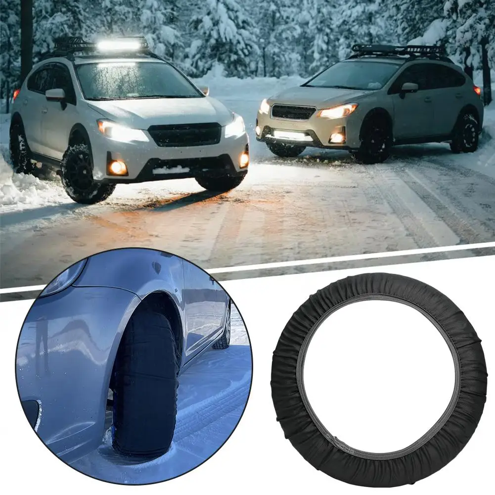 Car Tire Snow Socks Wheel Tyre Off-road Tires Winter Cars Wheel Socks Suitable For Out Of City And In City Easy Assembly