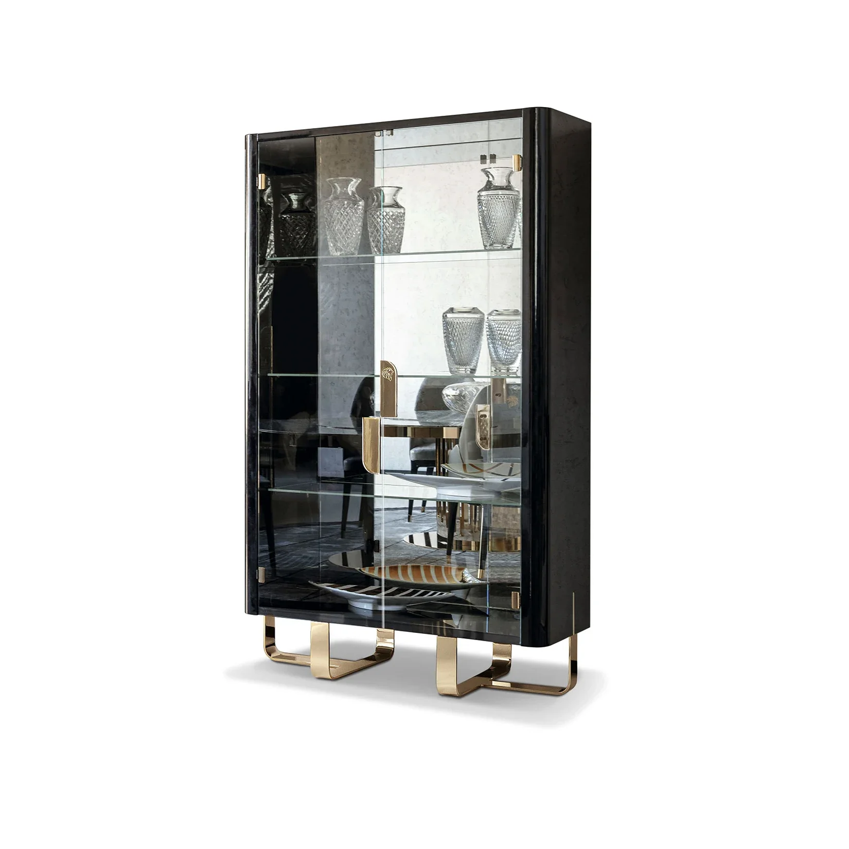 Luxury Display Cabinet Glass Living Room Cabinets