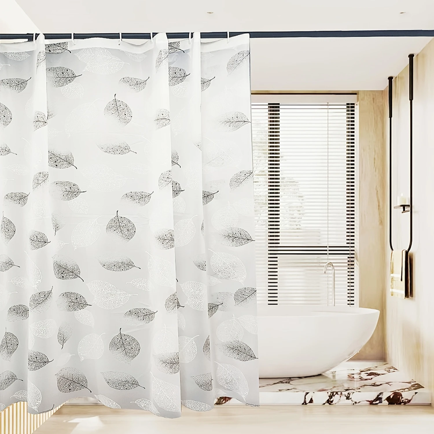 Waterproof Anti-mold Bathroom Shower Curtain, Fashionably Simple