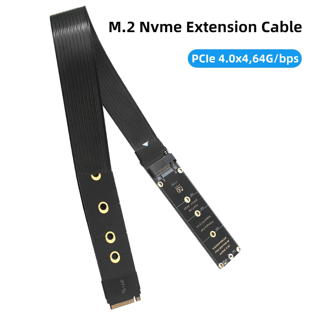 

NGFF M.2 NVMe Extension Cable Solid Drive Riser Card M.2 SSD PCI-Express 4.0 X4 M Key Extender for M.2 2230 2242 2260 2280 SSD