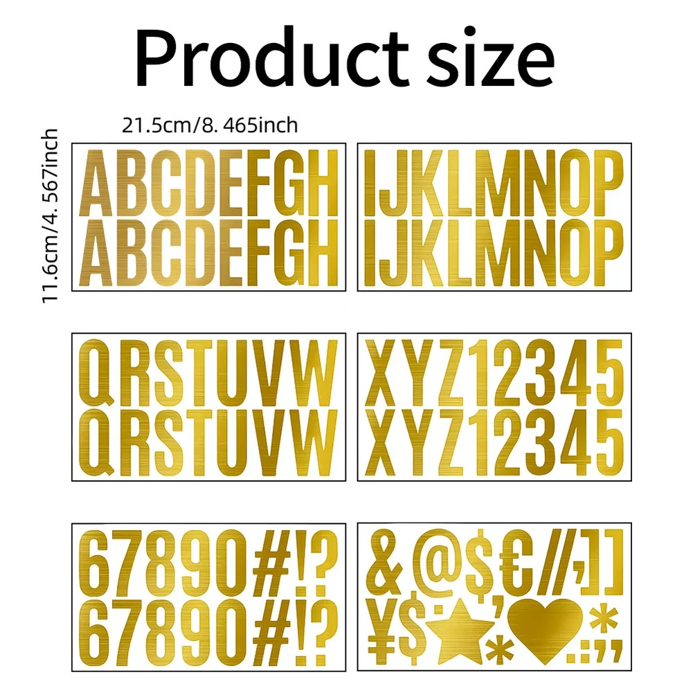 Letter Stickers Alphabet Waterproof PVC Decals for DIY Craft Art Home Office Study Space Kitchen Wall Decoration 6 Pcs Set