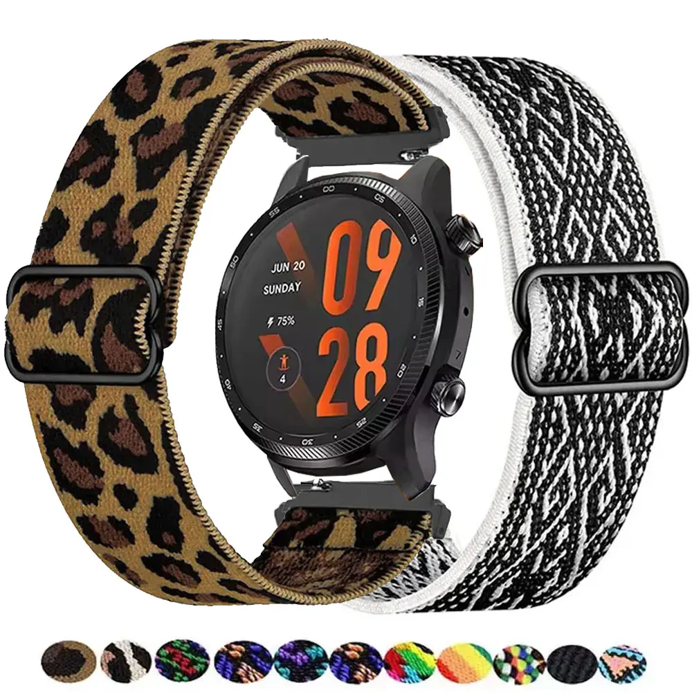 22 مللي متر 20 مللي متر قابل للتعديل مطاطا النايلون حزام ل TicWatch الفرقة برو 3 الترا E3 E2 S2 برو X GTW Soort سوار Smartwatch اكسسوارات #1