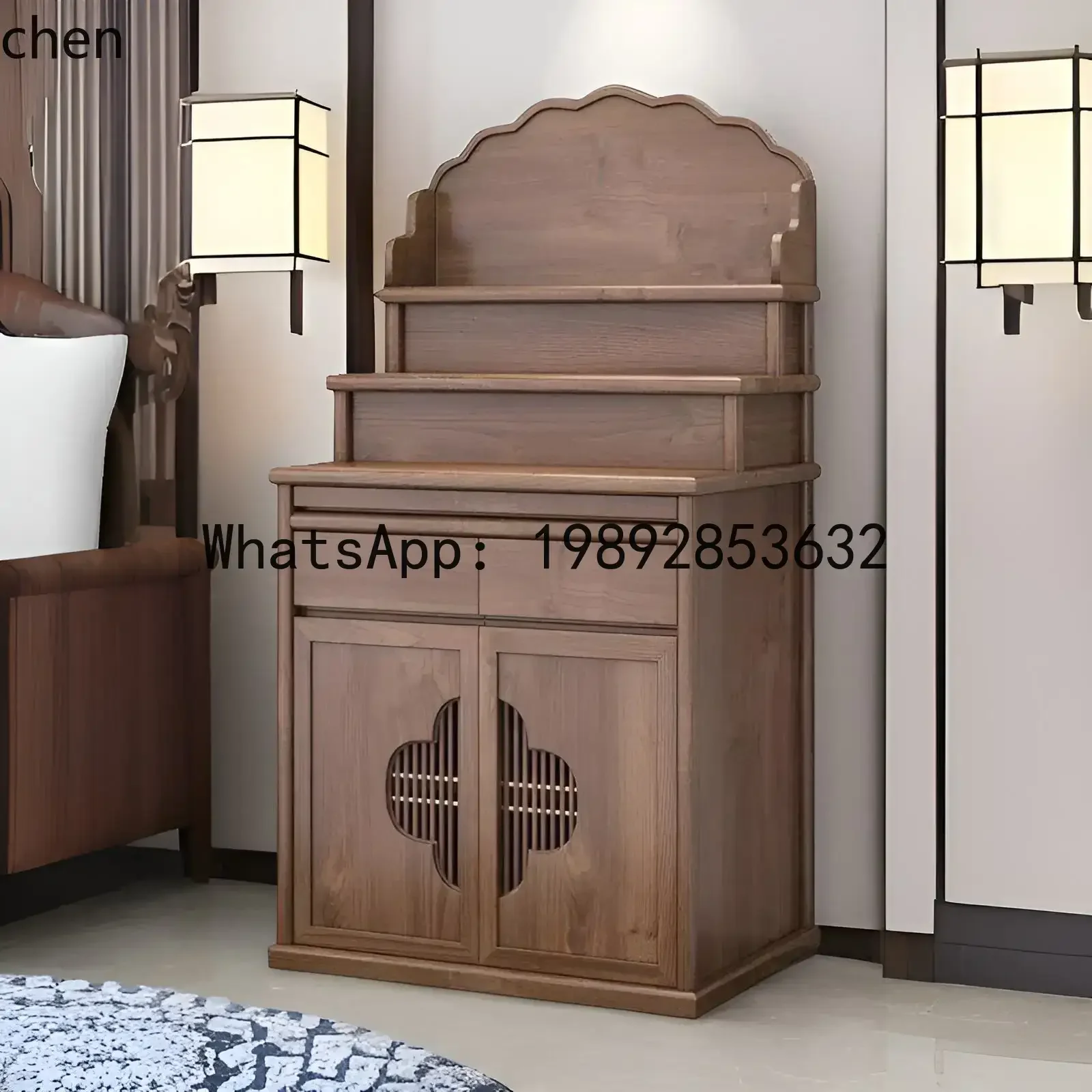 

FG-27 New Chinese-style shrine offering table, integrated shrine cabinet, offering table, Bodhisattva cabinet