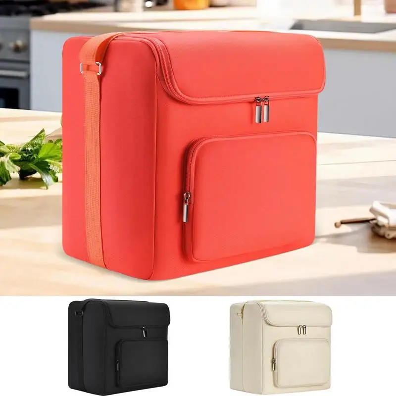 Mini Fridge Storage Bag 4/6L Mini Fridge Organizer Storage Bag With Shoulder Strap Portable Insulated Protective Cover For